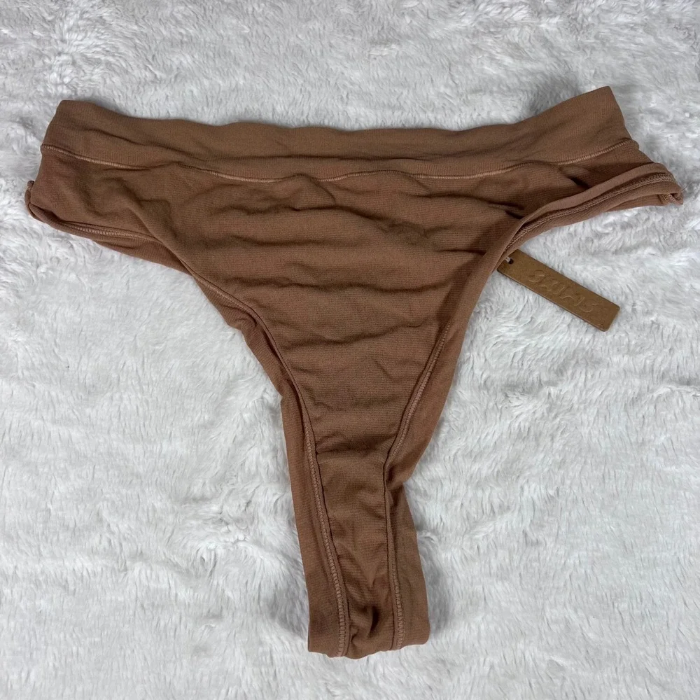 SKIMS Fits Everybody T-String Thong‎ Sienna Brown PN-THG-1635 Womens Size 4X NEW